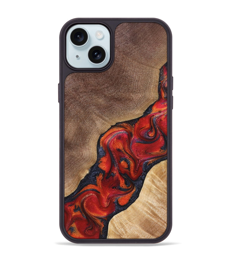 iPhone 15 Plus Wood Phone Case - Jakari (Red, 827422)