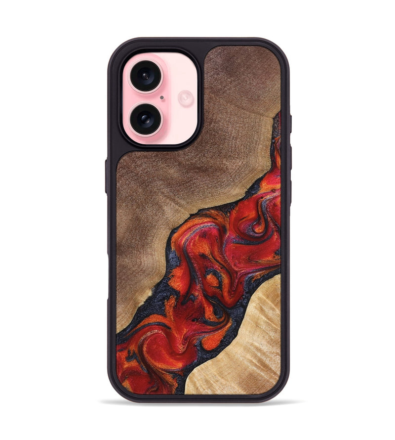 iPhone 16 Wood Phone Case - Jakari (Red, 827422)