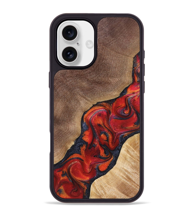 iPhone 16 Plus Wood Phone Case - Jakari (Red, 827422)