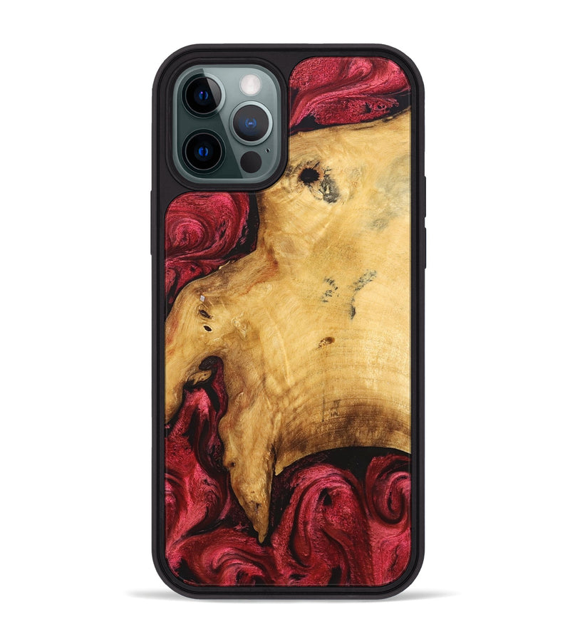 iPhone 12 Pro Max Wood Phone Case - Elmore (Red, 827423)