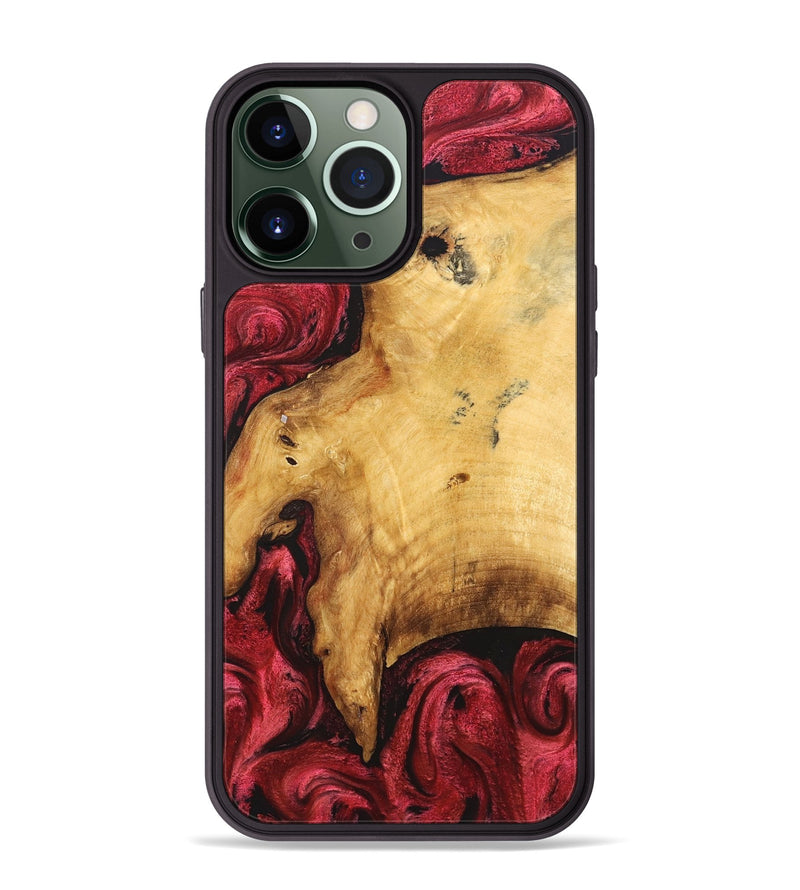 iPhone 13 Pro Max Wood Phone Case - Elmore (Red, 827423)