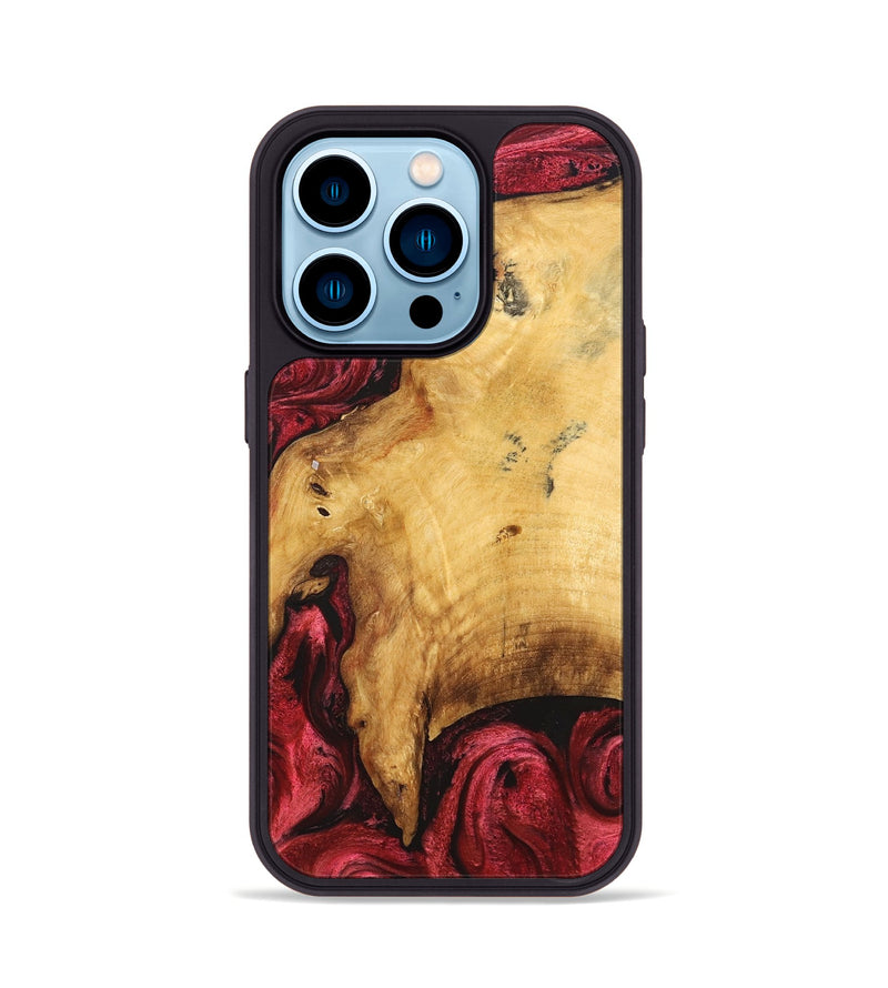 iPhone 14 Pro Wood Phone Case - Elmore (Red, 827423)