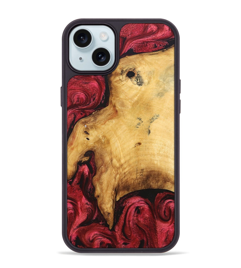iPhone 15 Plus Wood Phone Case - Elmore (Red, 827423)