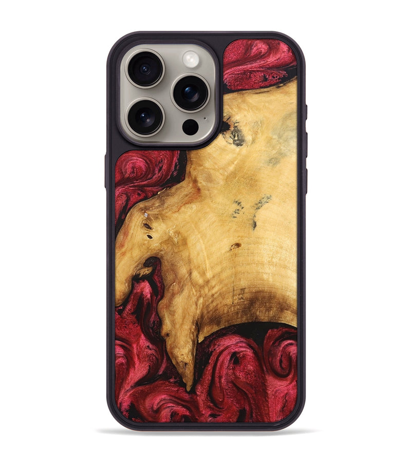 iPhone 15 Pro Max Wood Phone Case - Elmore (Red, 827423)