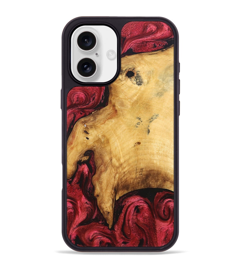 iPhone 16 Plus Wood Phone Case - Elmore (Red, 827423)