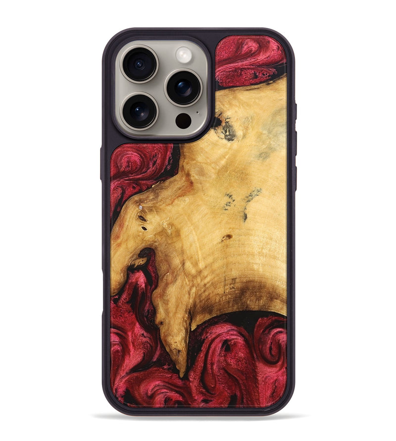 iPhone 16 Pro Max Wood Phone Case - Elmore (Red, 827423)