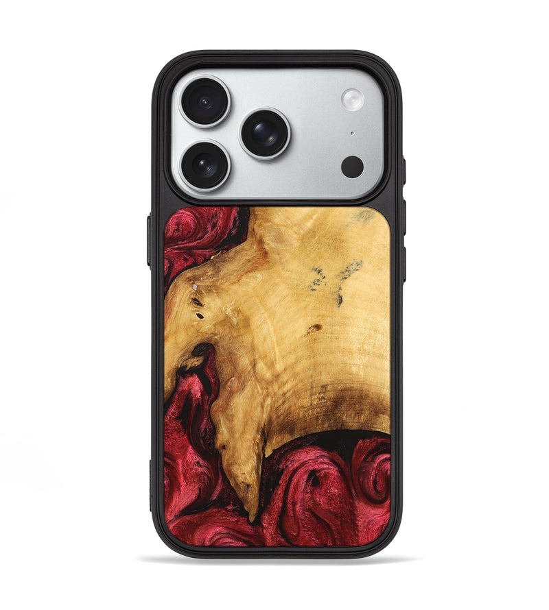 iPhone 18 Pro Wood Phone Case - Elmore (Red, 827423)
