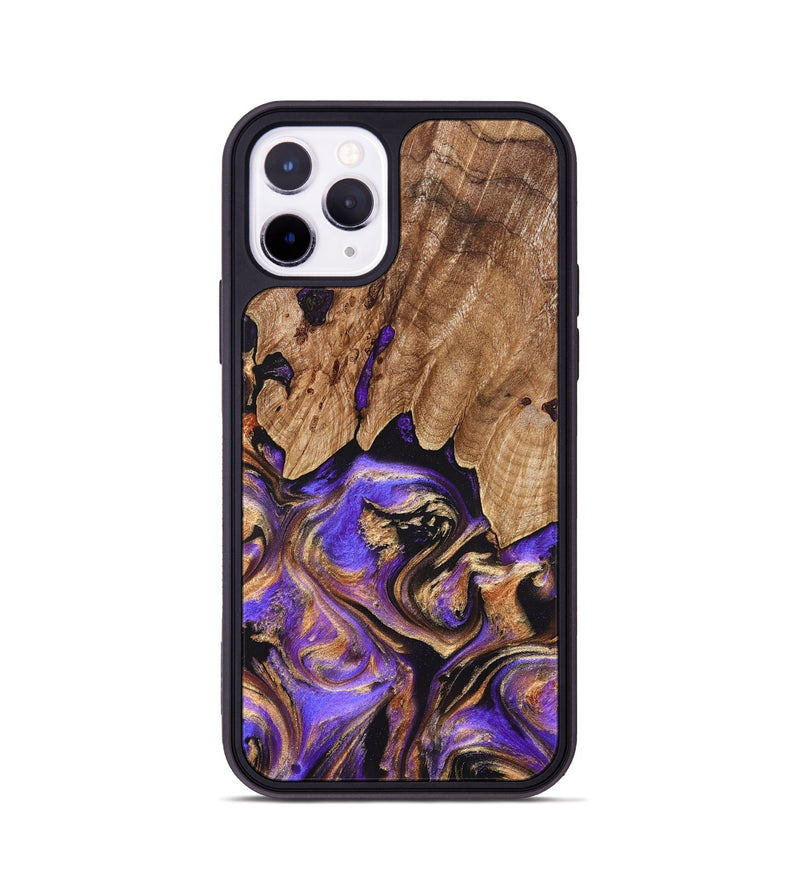 iPhone 11 Pro Wood Phone Case - Shelly (Purple, 827424)
