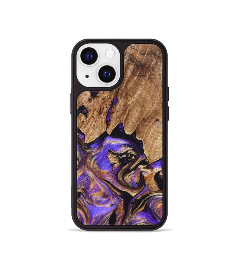iPhone 13 mini Wood Phone Case - Shelly (Purple, 827424)