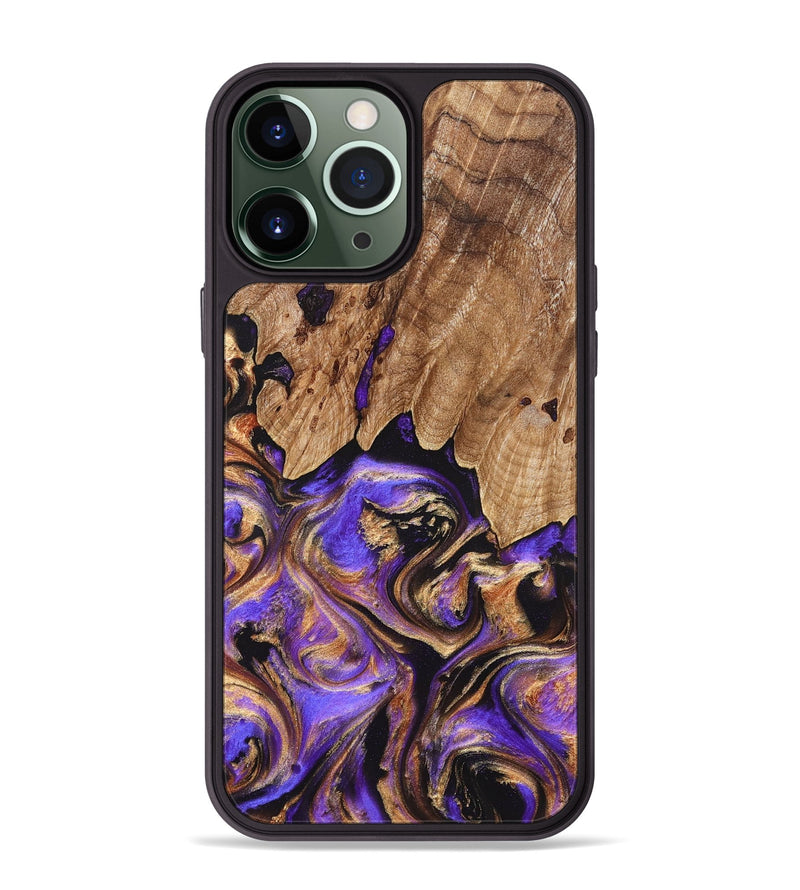 iPhone 13 Pro Max Wood Phone Case - Shelly (Purple, 827424)