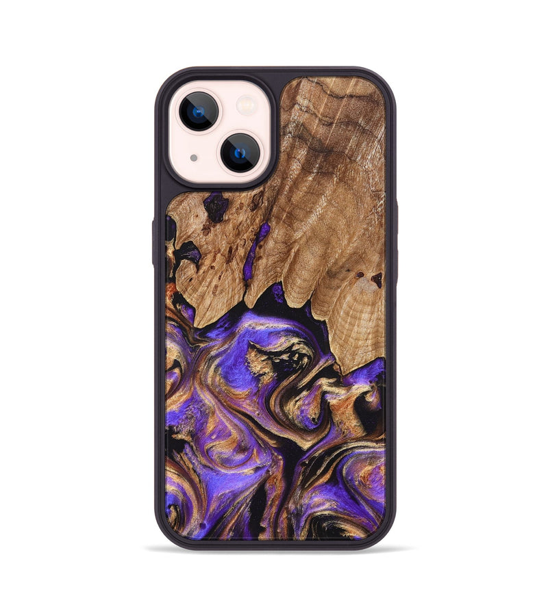 iPhone 14 Wood Phone Case - Shelly (Purple, 827424)