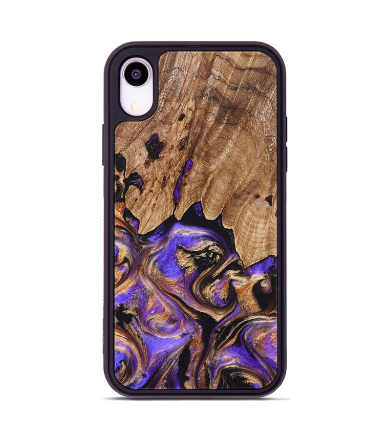 iPhone Xr Wood Phone Case - Shelly (Purple, 827424)