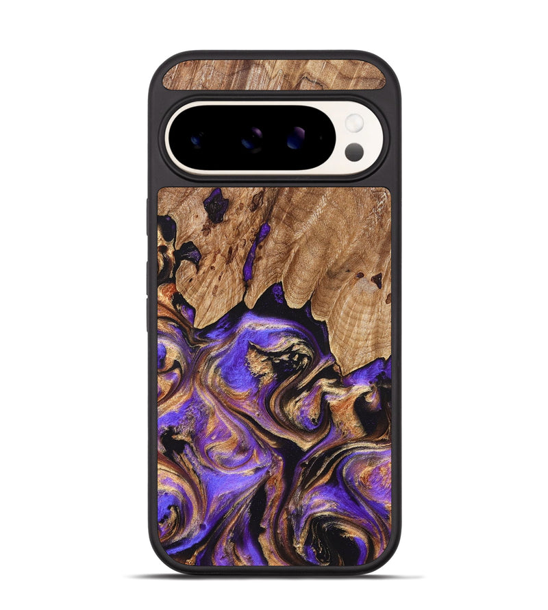 Pixel 9 Wood Phone Case - Shelly (Purple, 827424)