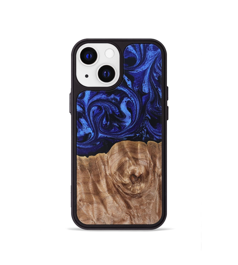 iPhone 13 mini Wood Phone Case - Madisen (Blue, 827425)