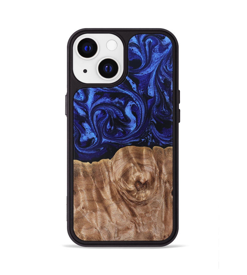 iPhone 13 Wood Phone Case - Madisen (Blue, 827425)