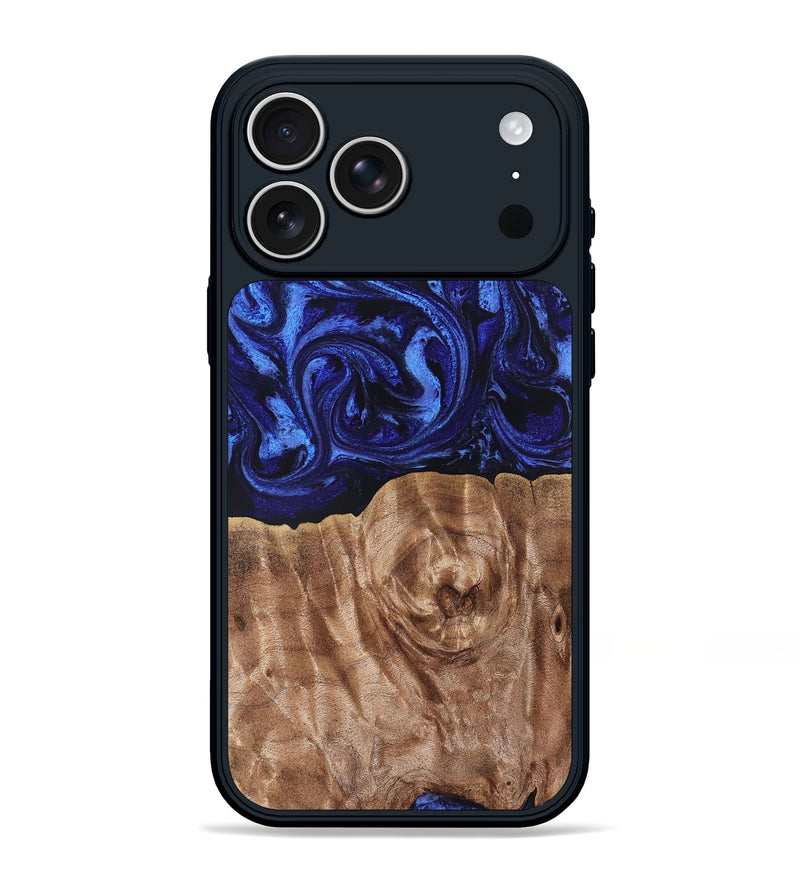 iPhone 17 Pro Max Wood Phone Case - Madisen (Blue, 827425)