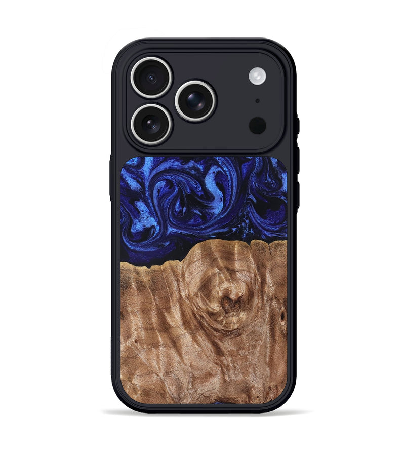 iPhone 17 Pro Wood Phone Case - Madisen (Blue, 827425)