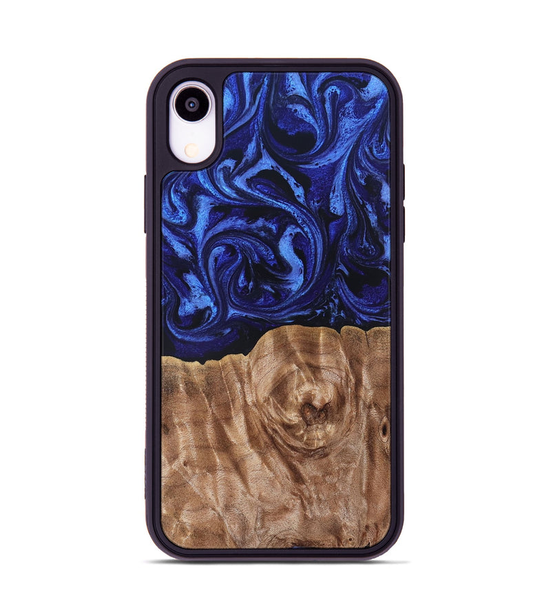 iPhone Xr Wood Phone Case - Madisen (Blue, 827425)
