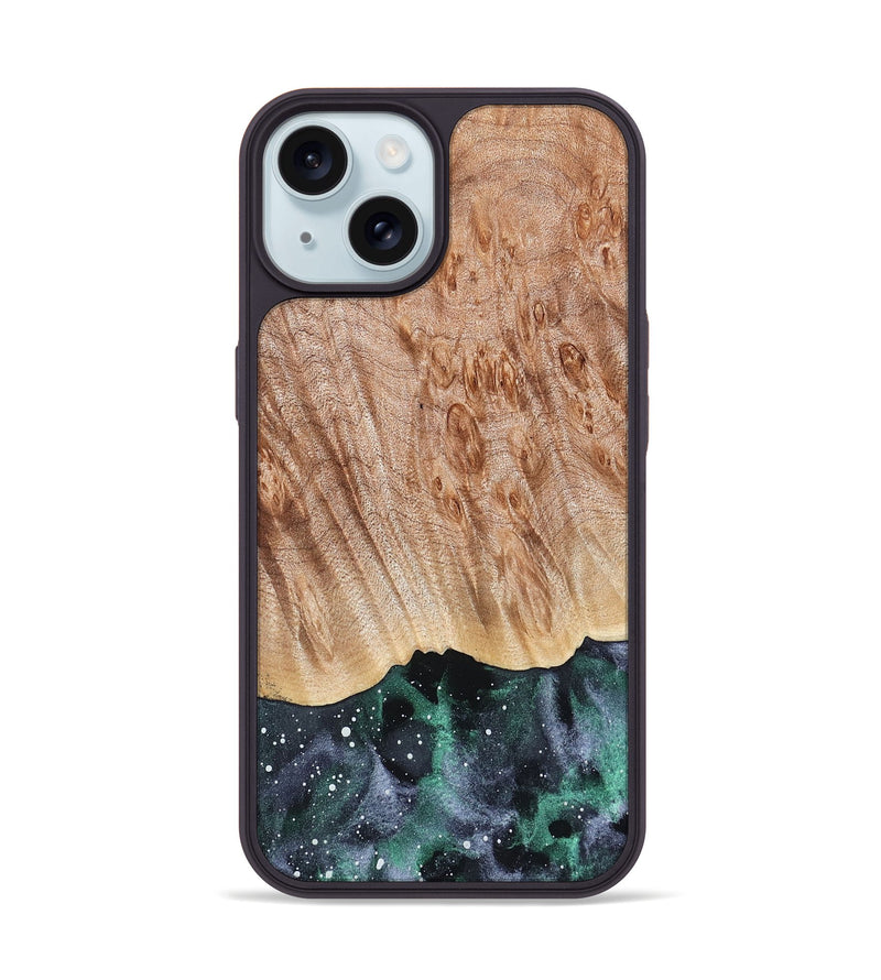 iPhone 15 Wood Phone Case - Celeste (Cosmos, 827426)