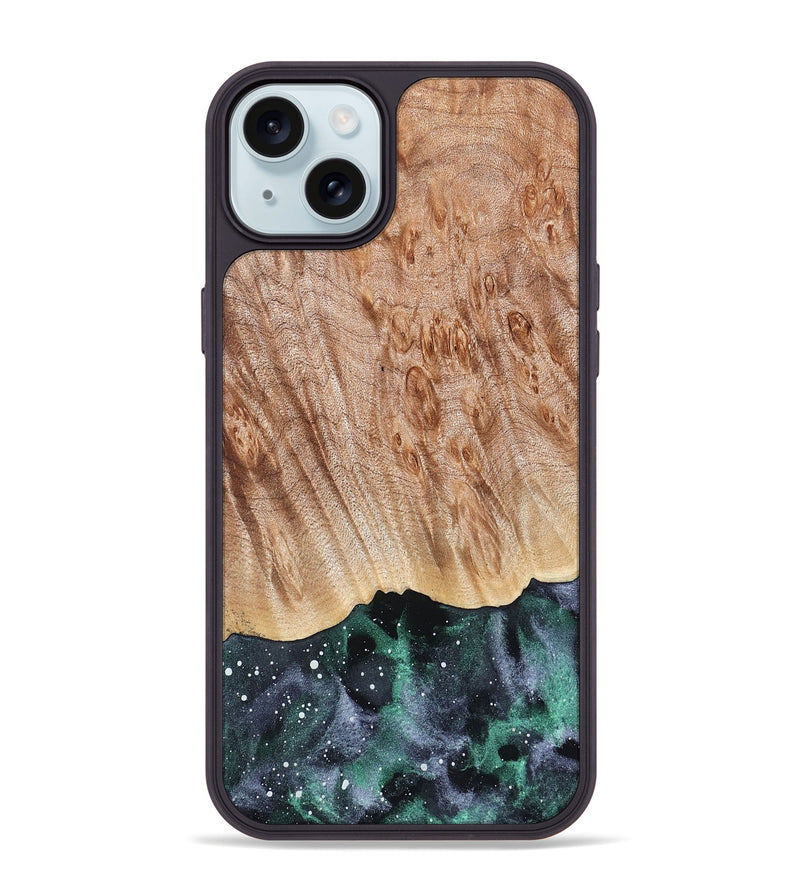 iPhone 15 Plus Wood Phone Case - Celeste (Cosmos, 827426)