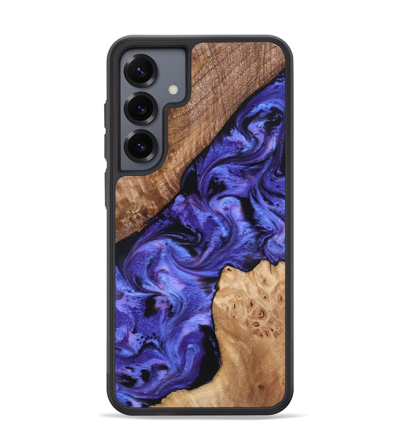Galaxy S25 Plus Wood Phone Case - Amber (Purple, 827428)