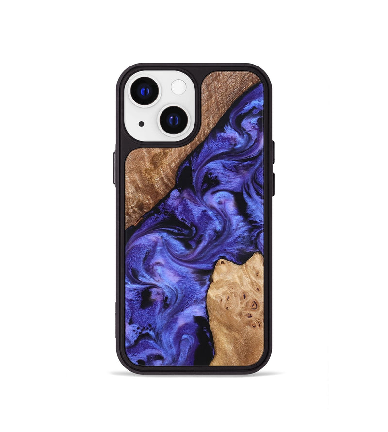 iPhone 13 mini Wood Phone Case - Amber (Purple, 827428)