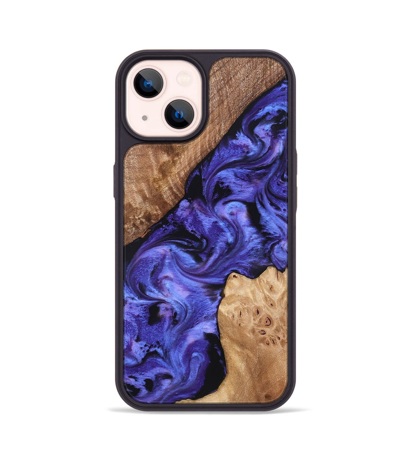 iPhone 14 Wood Phone Case - Amber (Purple, 827428)