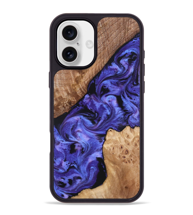 iPhone 16 Plus Wood Phone Case - Amber (Purple, 827428)