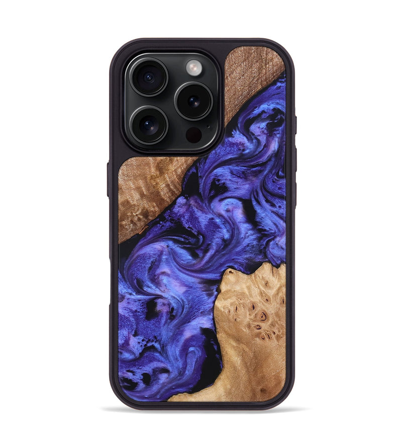 iPhone 16 Pro Wood Phone Case - Amber (Purple, 827428)