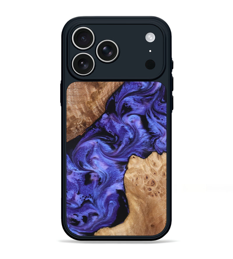 iPhone 17 Pro Max Wood Phone Case - Amber (Purple, 827428)