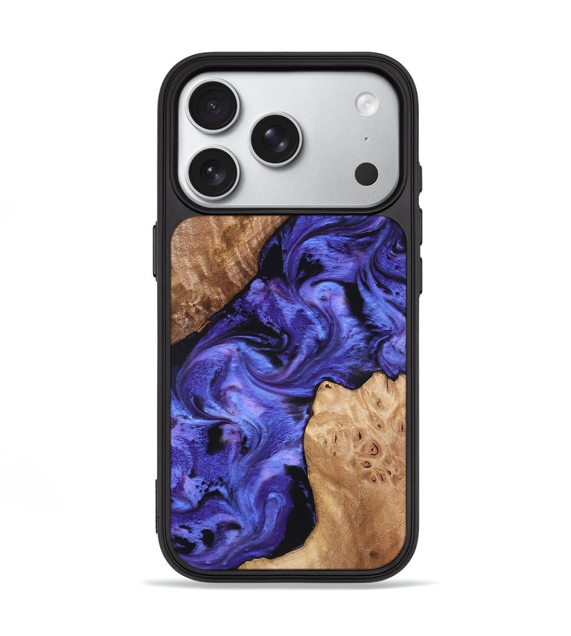 iPhone 18 Pro Wood Phone Case - Amber (Purple, 827428)
