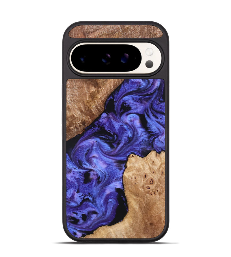 Pixel 9 Wood Phone Case - Amber (Purple, 827428)