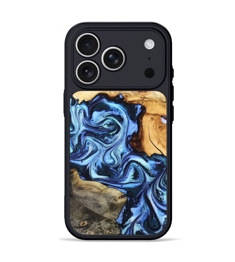 iPhone 17 Pro Wood Phone Case - Bud (Blue, 827429)