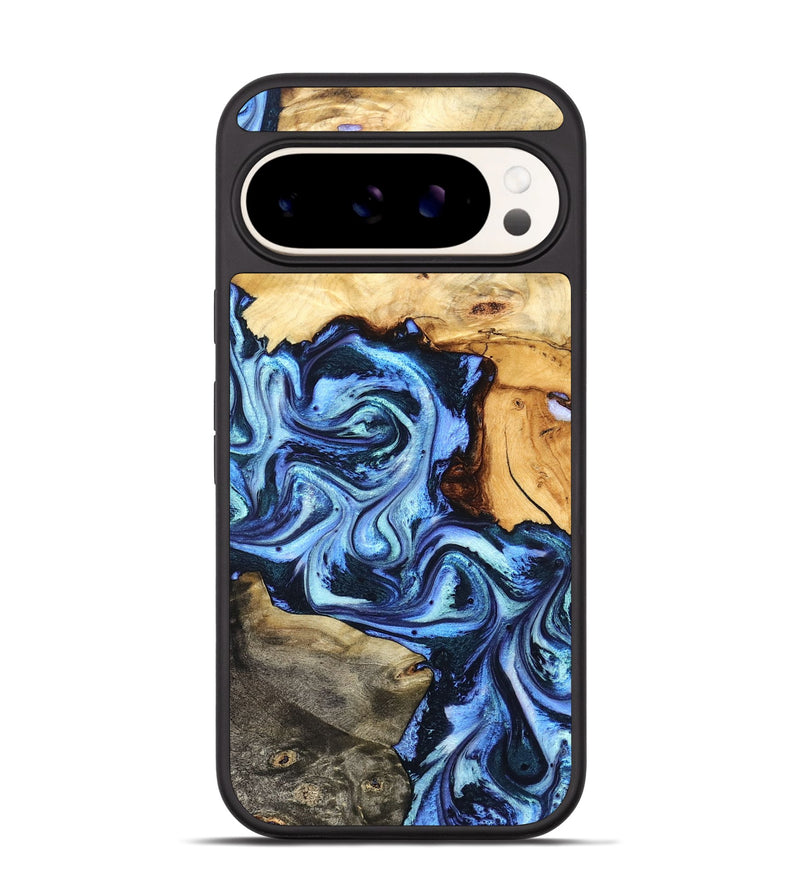 Pixel 9 Wood Phone Case - Bud (Blue, 827429)