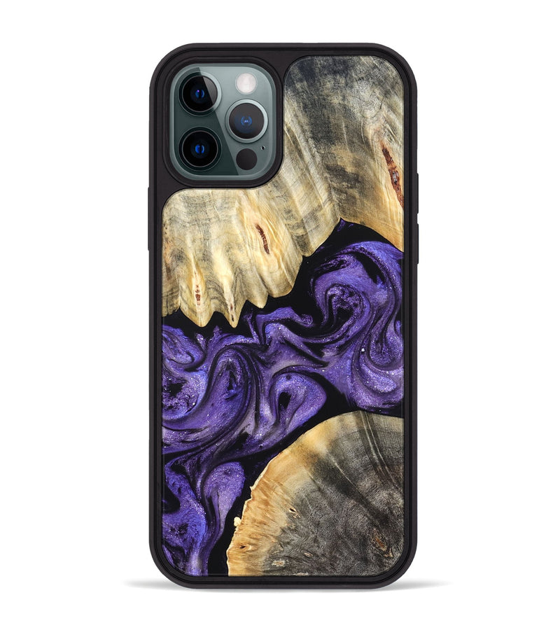 iPhone 12 Pro Max Wood Phone Case - Riley (Purple, 827430)