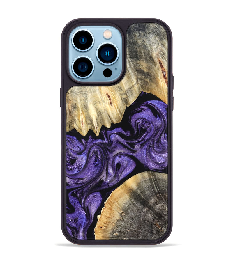 iPhone 14 Pro Max Wood Phone Case - Riley (Purple, 827430)