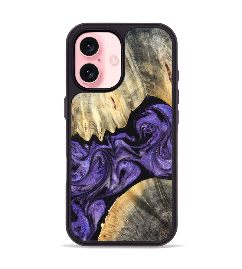 iPhone 16 Wood Phone Case - Riley (Purple, 827430)