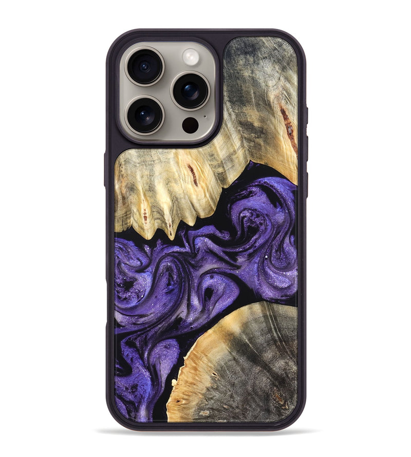 iPhone 16 Pro Max Wood Phone Case - Riley (Purple, 827430)