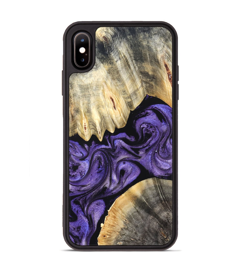 iPhone Xs Max Wood Phone Case - Riley (Purple, 827430)