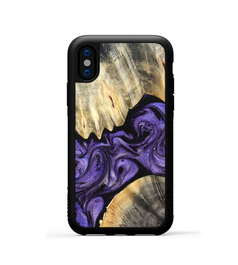 iPhone Xs Wood Phone Case - Riley (Purple, 827430)