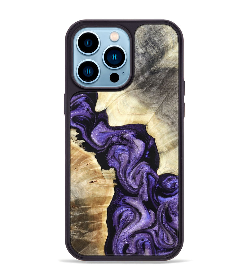 iPhone 14 Pro Max Wood Phone Case - Grady (Purple, 827431)