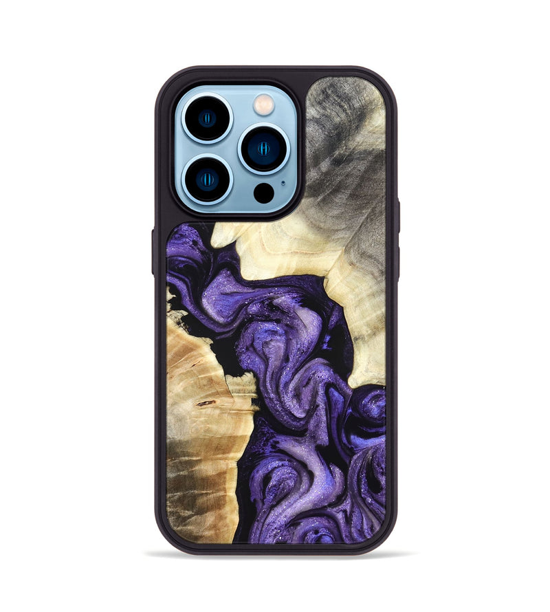 iPhone 14 Pro Wood Phone Case - Grady (Purple, 827431)