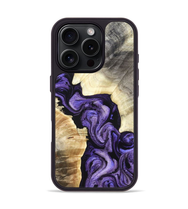 iPhone 16 Pro Wood Phone Case - Grady (Purple, 827431)