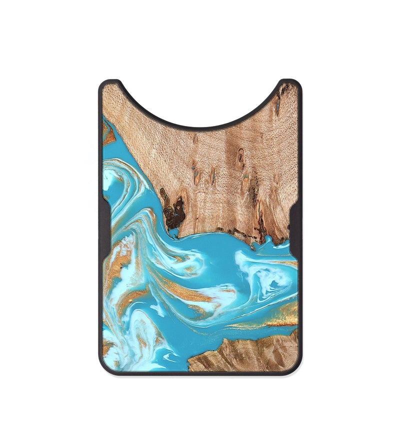Alloy Wood Wallet - Ariana (Teal & Gold, 827433)