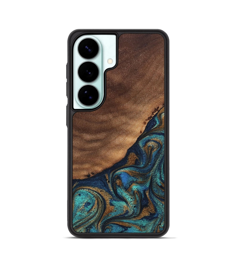Galaxy S26 Wood Phone Case - Marilee (Teal & Gold, 827435)