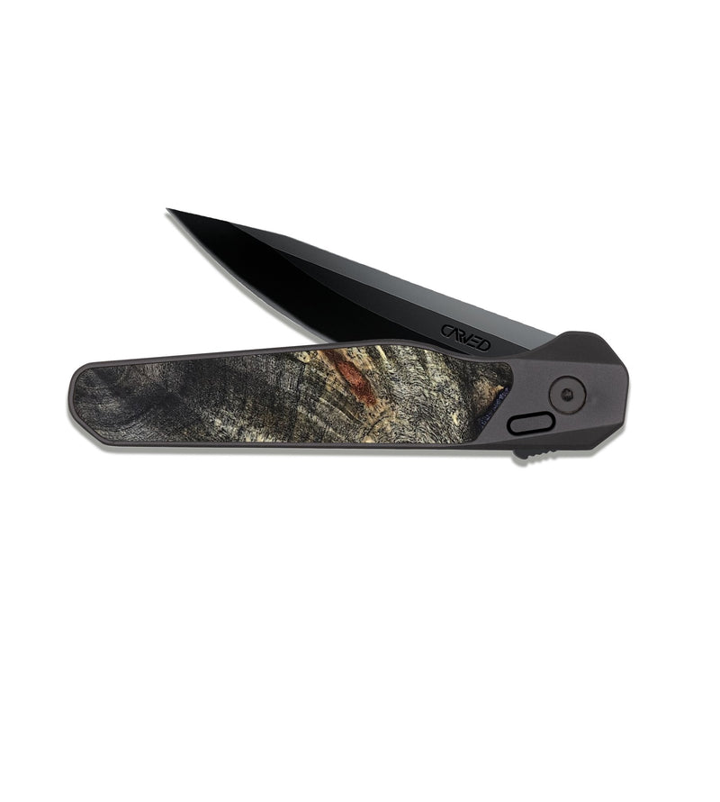 EDC Dark Slate Wood Pocket Knife - Evert (Wood Burl, 827436)
