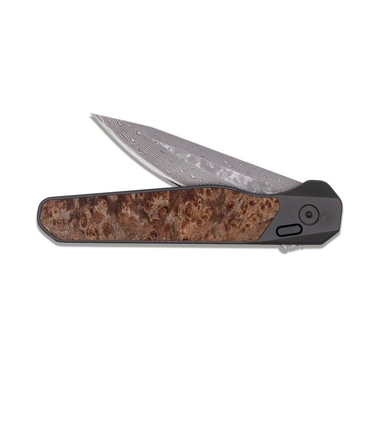 EDC Dark Damascus Wood Pocket Knife - Alaia (Wood Burl, 827438)