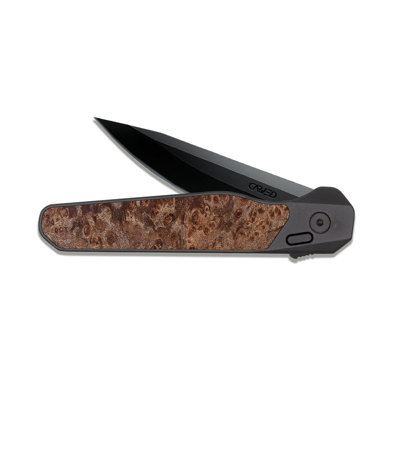 EDC Dark Slate Wood Pocket Knife - Alaia (Wood Burl, 827438)