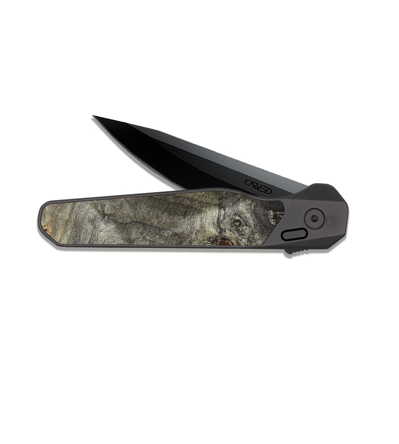 EDC Dark Slate Wood Pocket Knife - Raleigh (Wood Burl, 827439)