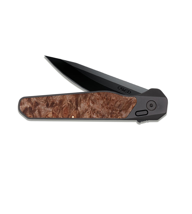 EDC Dark Slate Wood Pocket Knife - Bethzy (Wood Burl, 827443)